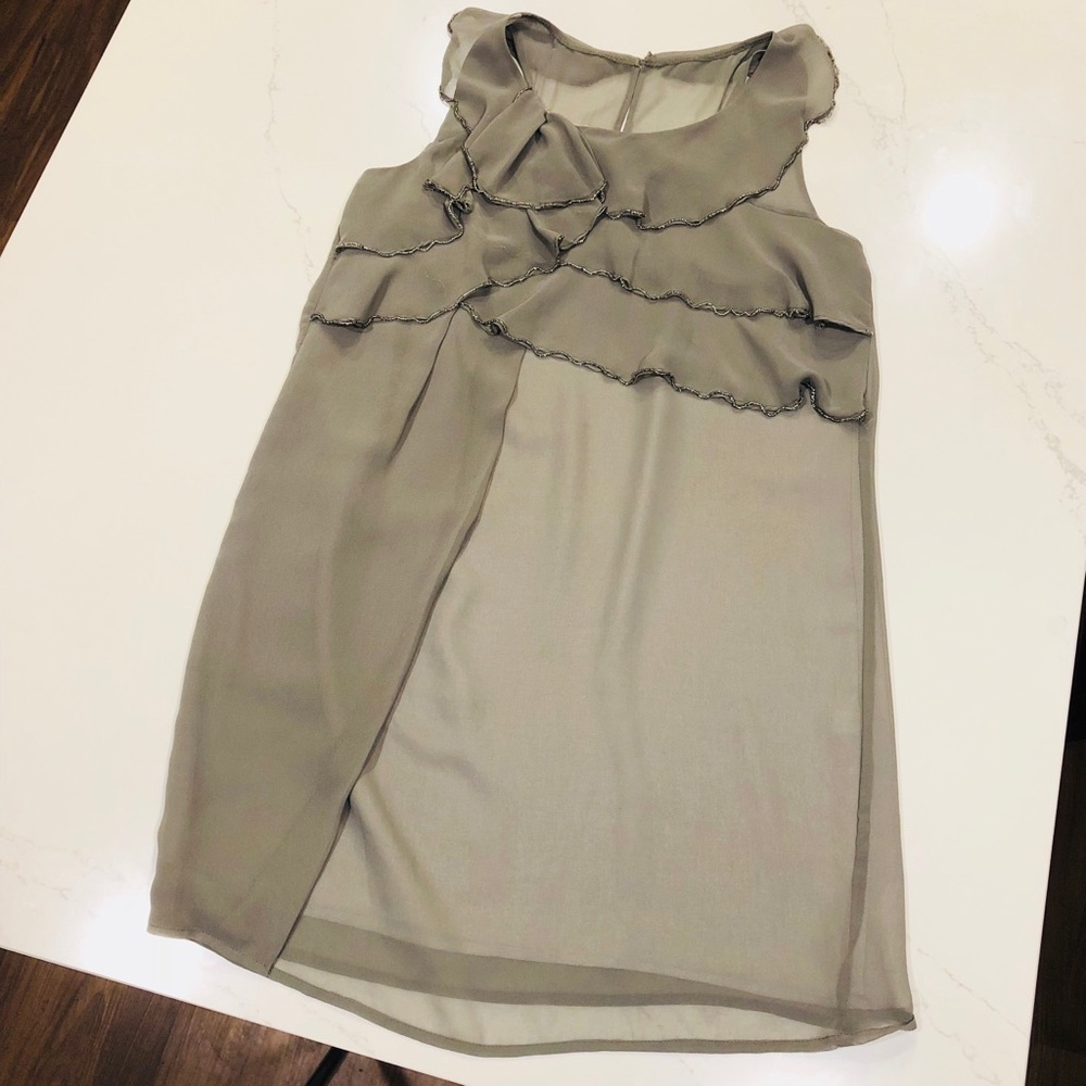Light Sage Beaded Dress 💫Final Sale💫